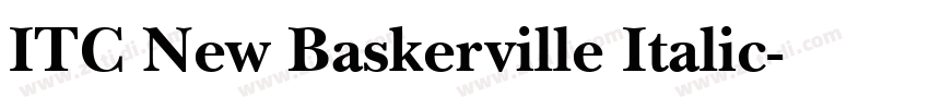 ITC New Baskerville Italic字体转换